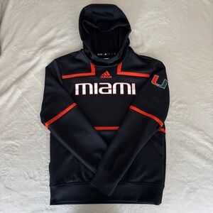 Miami Hurricanes Adidas AEROREADY hooded sweatshirt